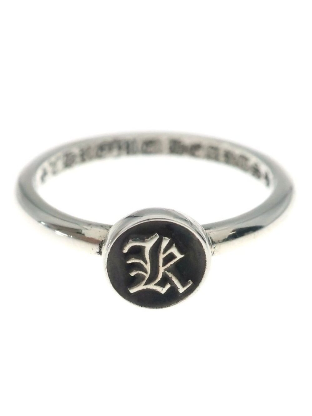 Chrome Hearts Bubblegum Alphabet Letter Ring Silver